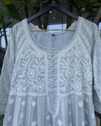Chikankari Anarkali Kurta | Lucknow Chikankari Gurgaon