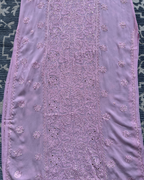 Premium Pink Long Chikankari Kurti | Graceful Elegance in Georgette