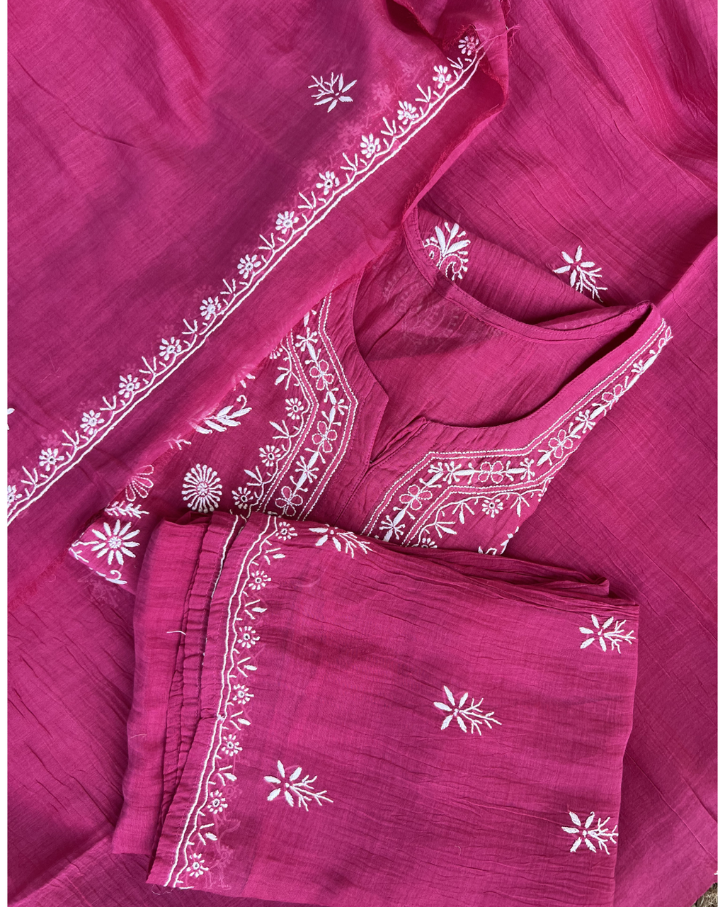 Stitched mul Cotton Chikankari Suit Set | Chikankari Studio Gurgaon