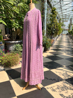 Lilac Stitched Straight Anarkali