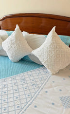 Soft Pink Chikankari Embroidered Bedsheet Set