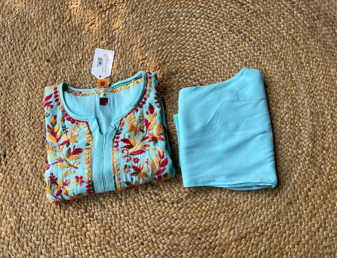 Blue Kurta Pant Set for Girls (13 Years) – Stylish, Comfortable & Elegant Ethnic Wear