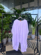 Lavender Georgette Kaftan Set with Pant & Slip