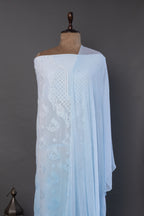 Unstitched Blue Georgette Kurti