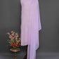 Unstitched Purple Georgette Kurti