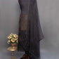 Black oragnza unstitched kuti with dupatta