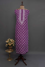 Purple Tussar Silk Kurti – Chikankari