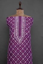 Rust Silk Kurti with White Chikankari Embroidery | Elegant Ethnic Women’s Wear