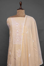 Pink Tissue Kurti with Dupatta – Sequin Chikankari