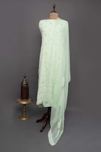 Green & White Chikankari Set with Dupatta