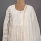 Beige Chanderi A line Kurti Set