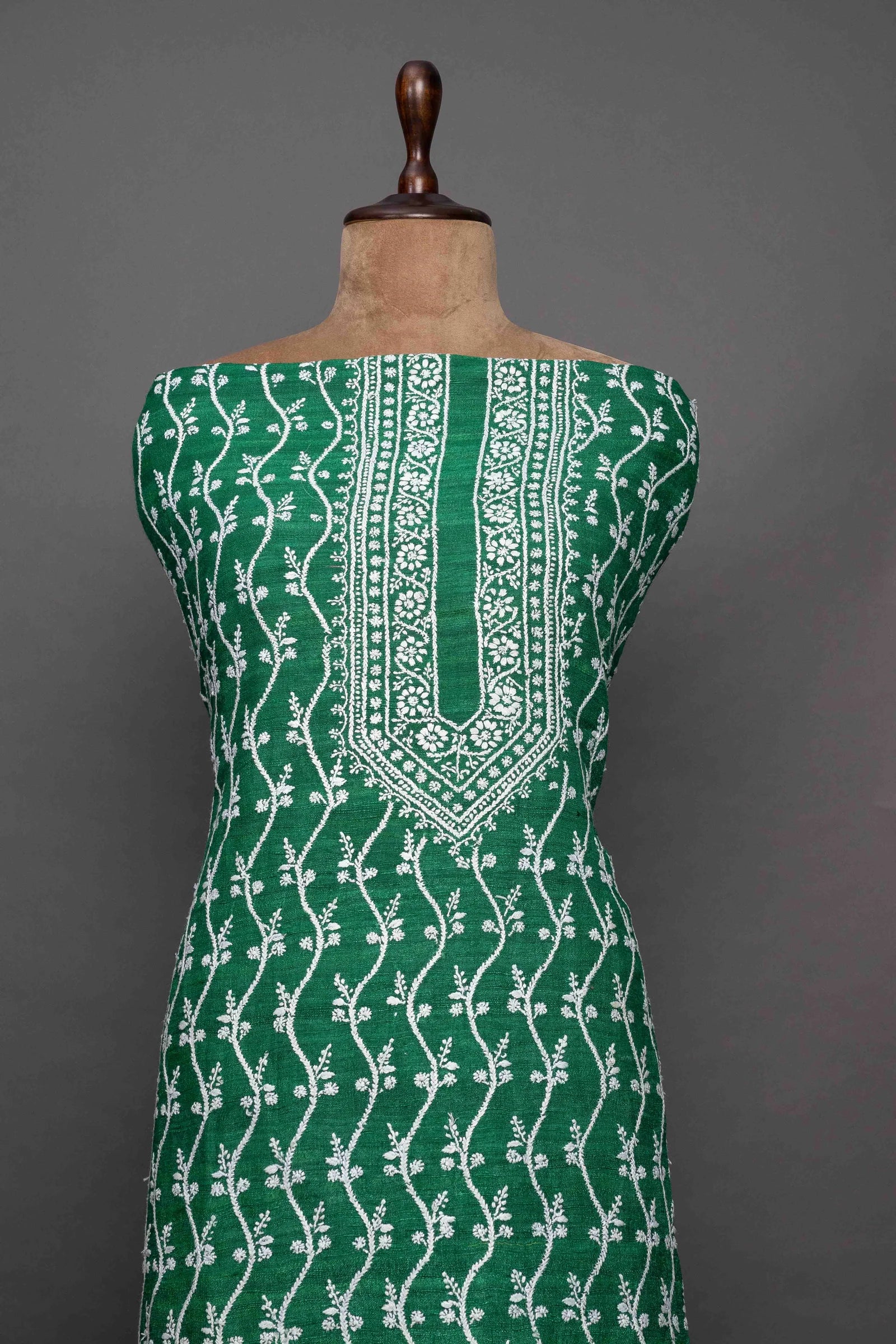 Rust Silk Kurti with White Chikankari Embroidery | Elegant Ethnic Women’s Wear