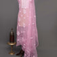 Organza unstitched pink kurti with dupatta