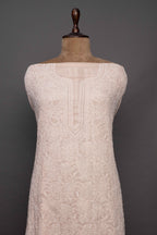 Peach Unstitched Kurti with Dupatta