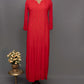 Red Georgette Chikankari Dress