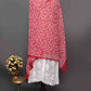 Red & White Cotton Dupatta