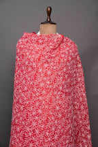 Red & White Cotton Dupatta
