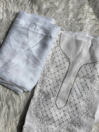 Unstitched Georgette Chikankari Kurti with Mukaish Work & Dupatta