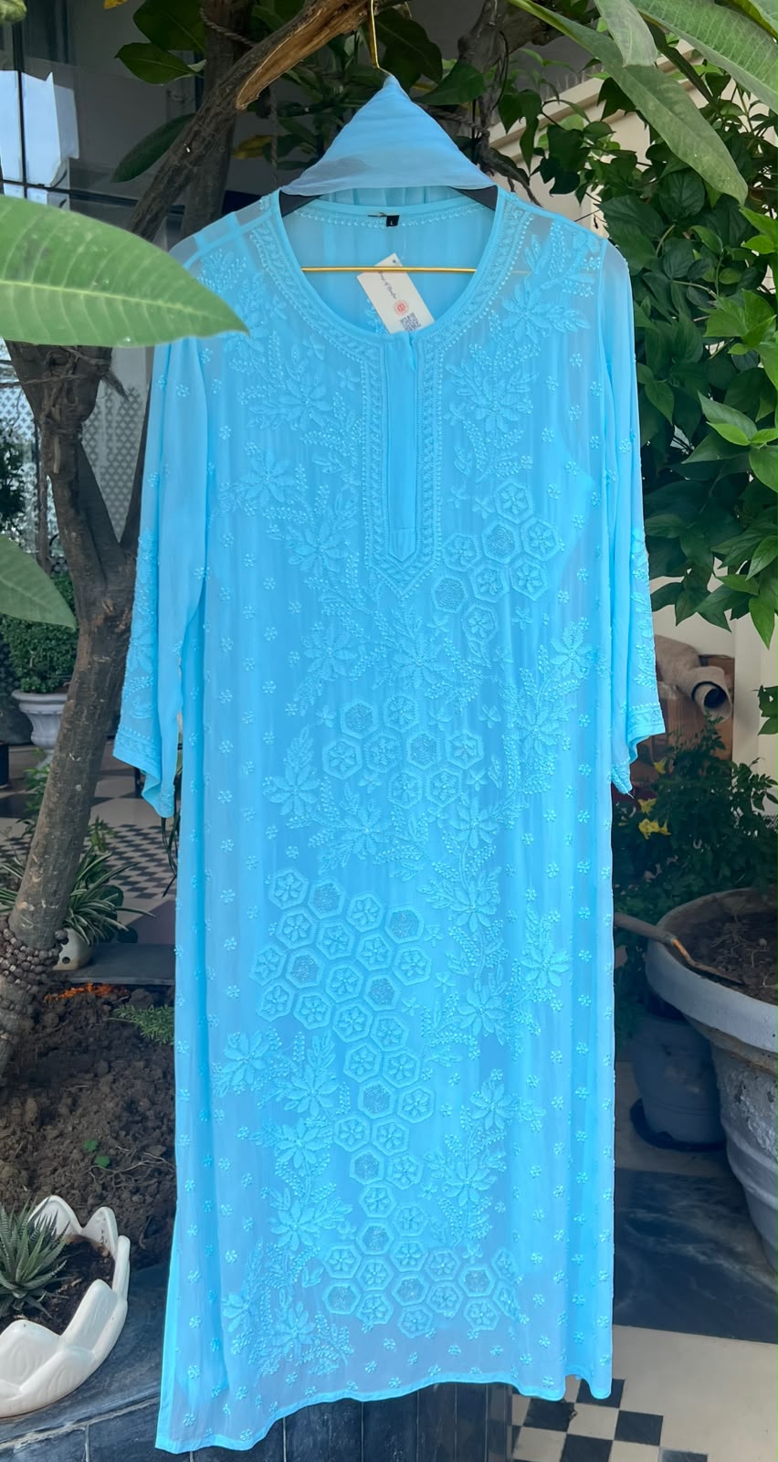 Georgette Chikankari Full Suit Sequence Work