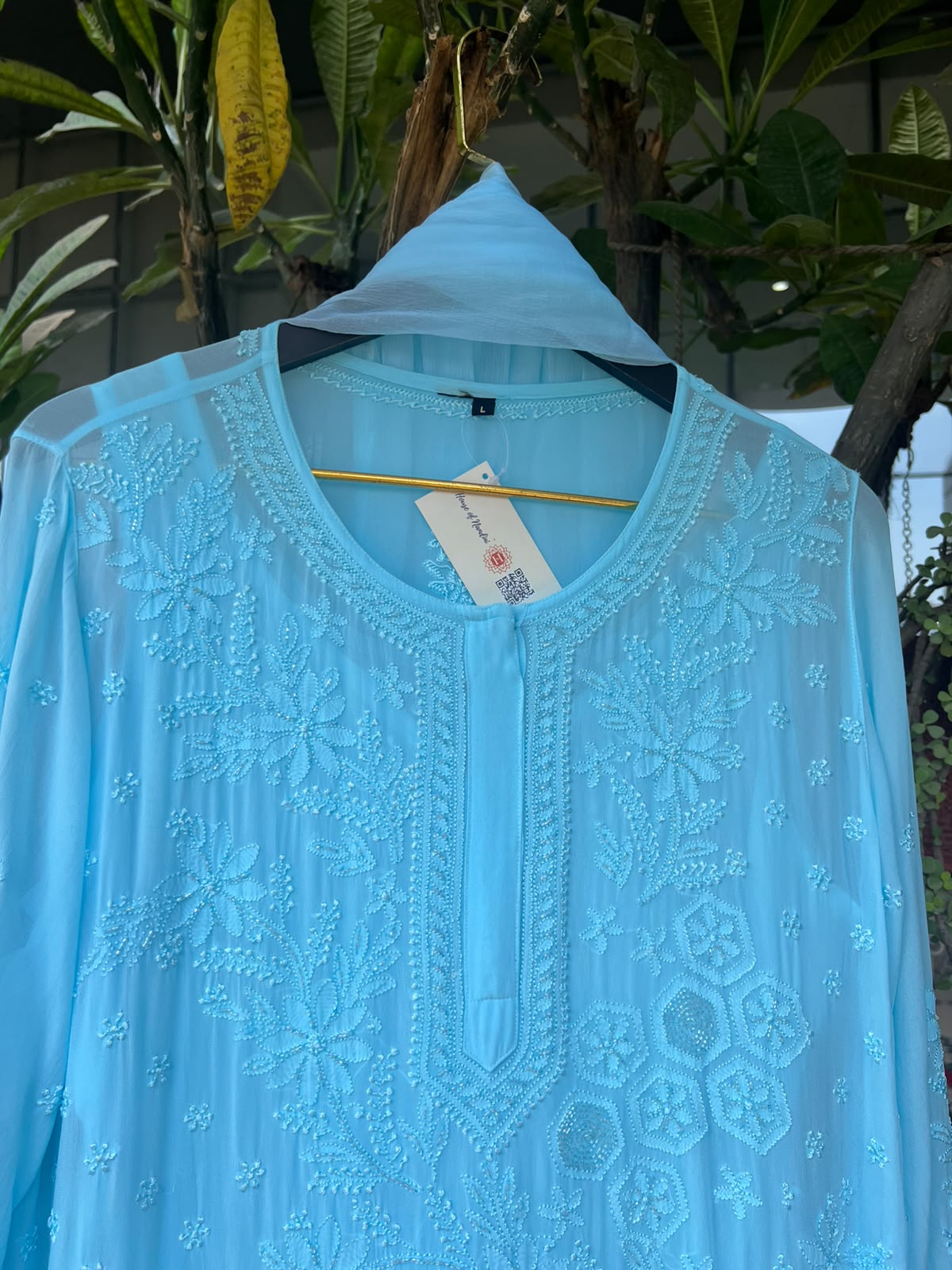 Georgette Chikankari Full Suit Sequence Work