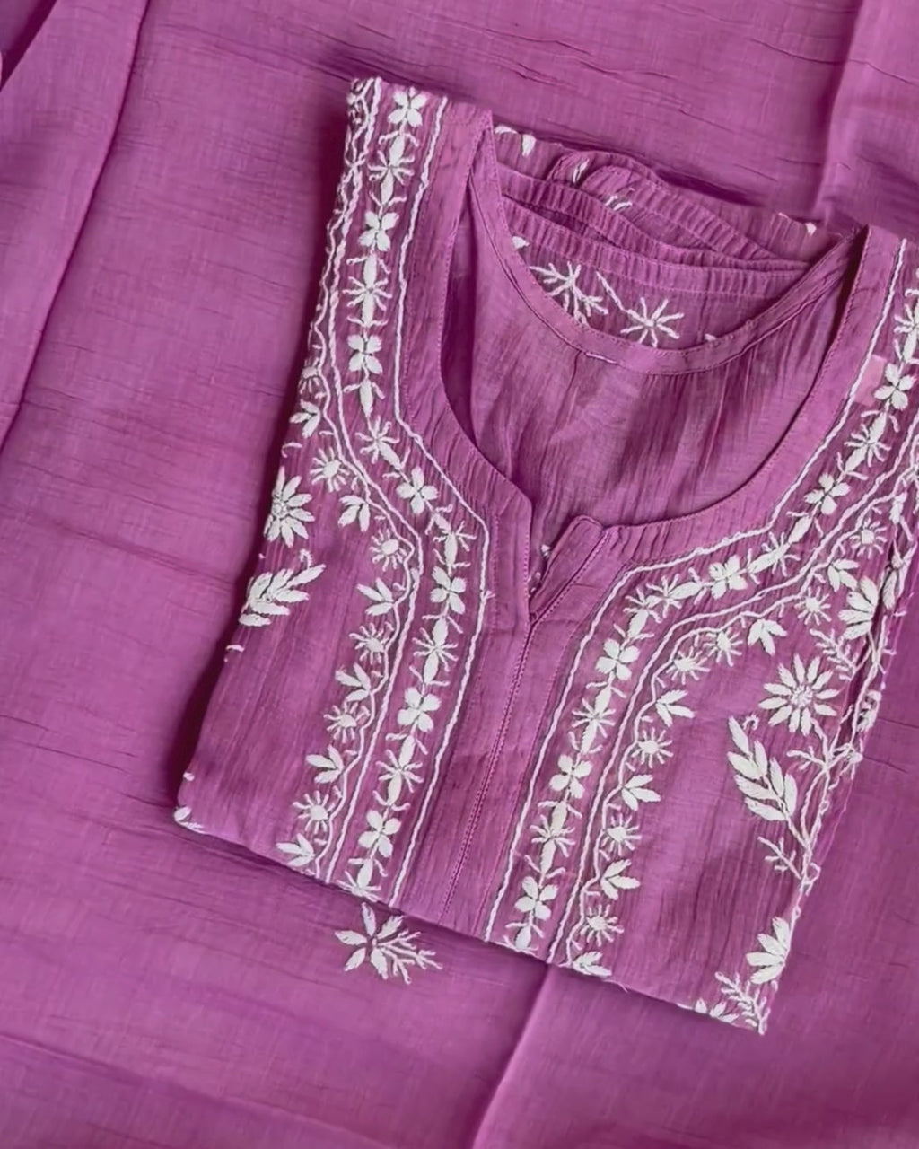 Stitched mul Cotton Chikankari Suit Set | Chikankari Studio Gurgaon
