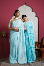 Pink Hand Embroidered Chikankari Dupatta