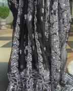 Pure Georgette Chikankari Saree with Blouse | Chikankari Studio Gurgaon